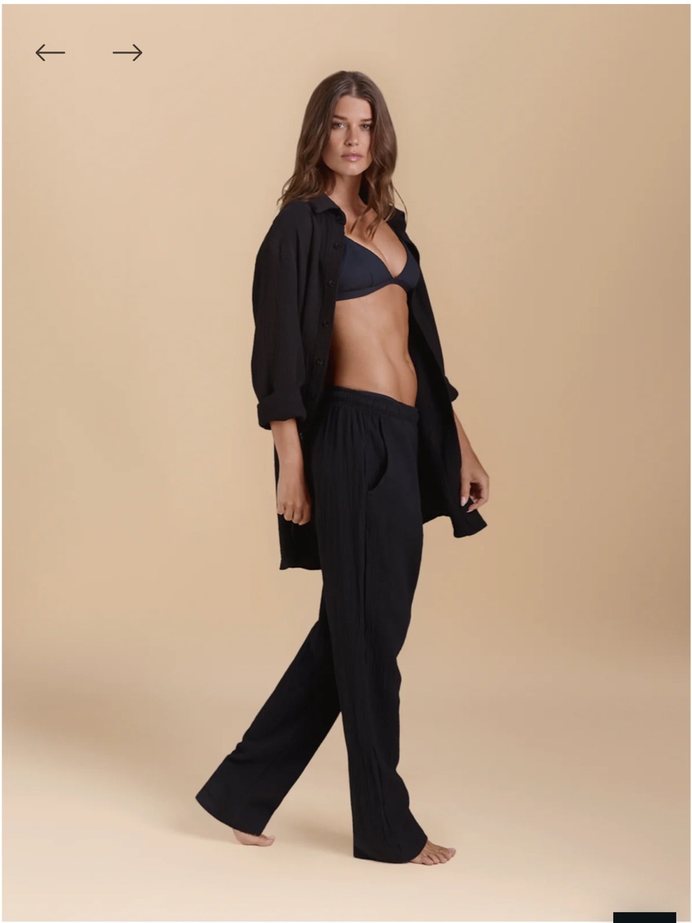 NWT Bromelia Swim  Feriado Gauze Pants Black Small